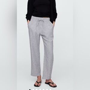 GAP Mid-Rise Linen Blend Stripe Easy Pants – Women’s Size 12 – New With Tags